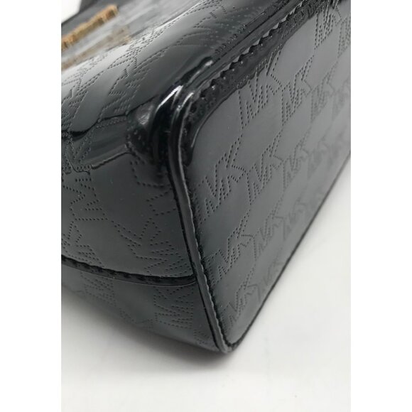 Michael Kors Black Cindy Patent Leather Large Dome Crossbody Bag - Picture 7 of 11